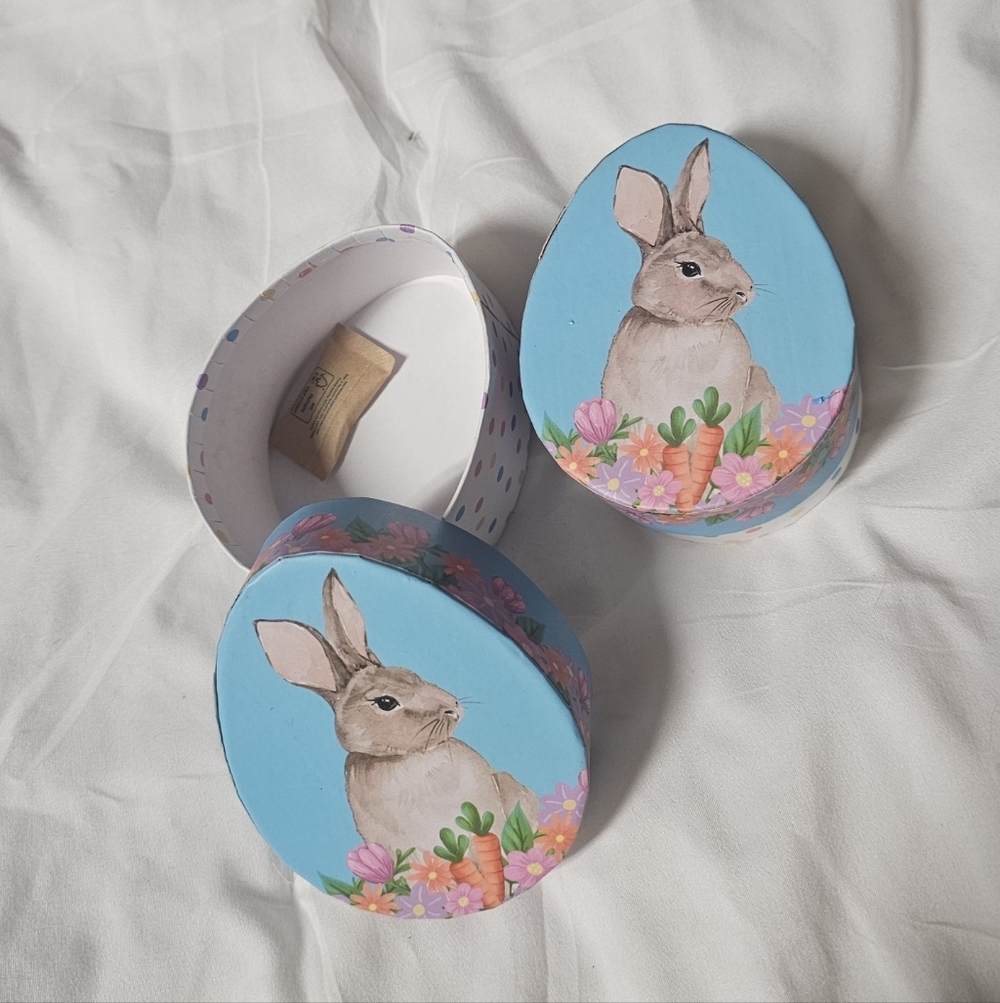 Easter Bunny Egg-Shaped Boxes